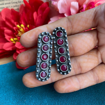 Everyday ruby studs