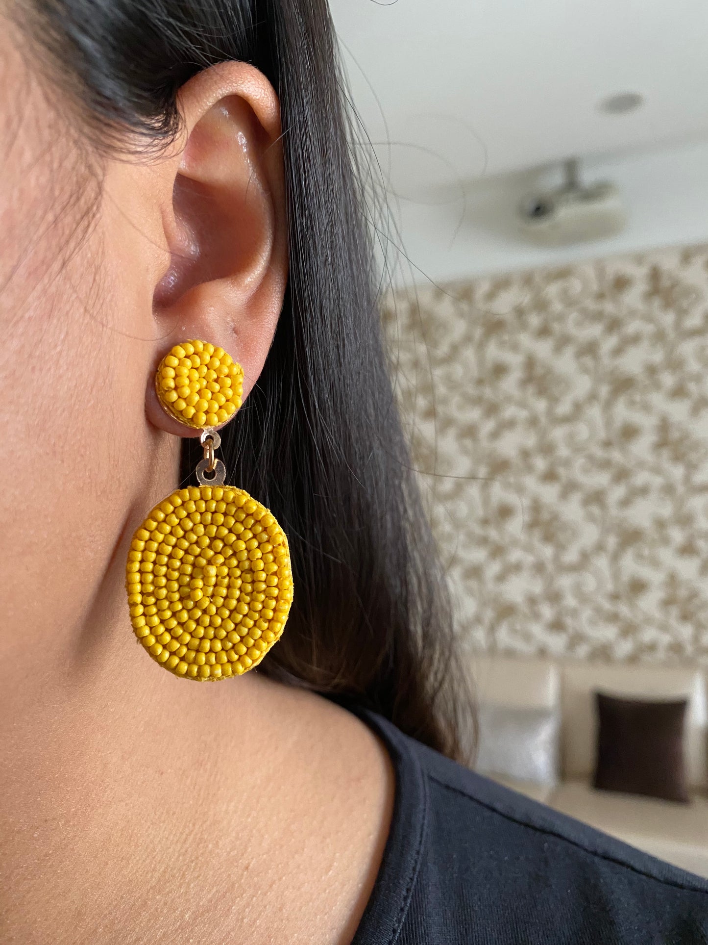 Oval beaded Earrings