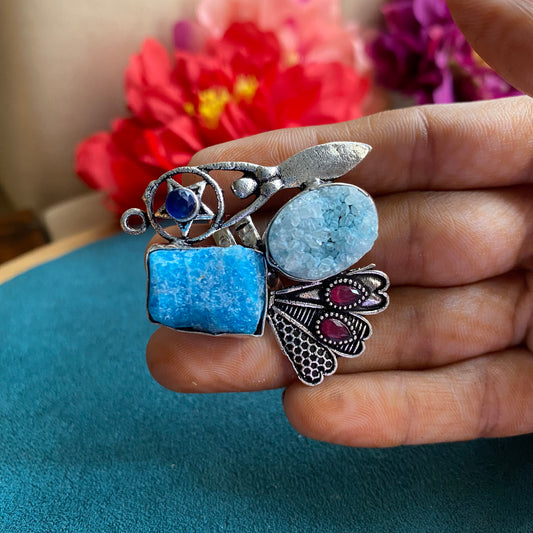 Blue bird stone Ring