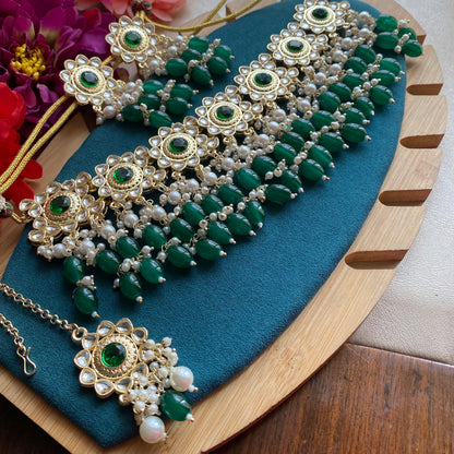 Akshara choker (Green)