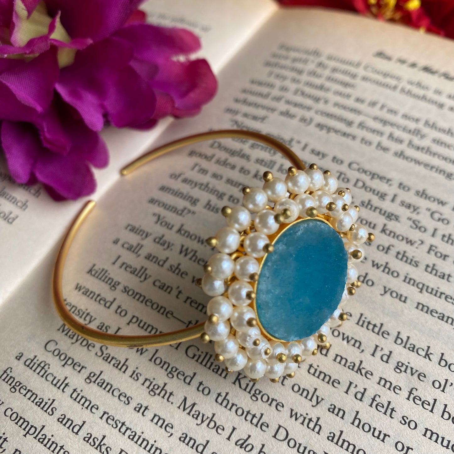 Druzy and pearl kada