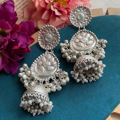 Silver look like Kajol jhumkas