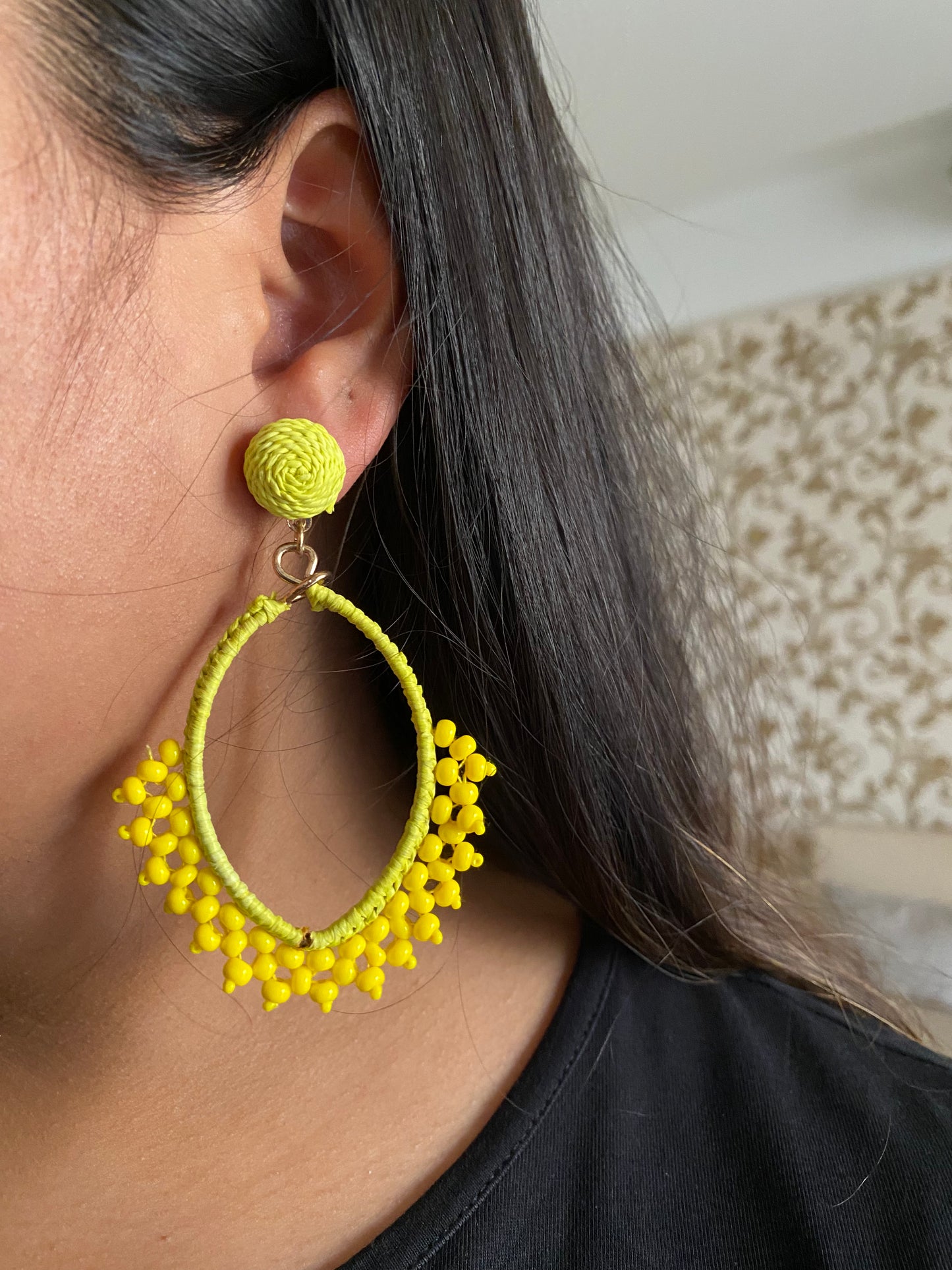 Neon Yellow hoops