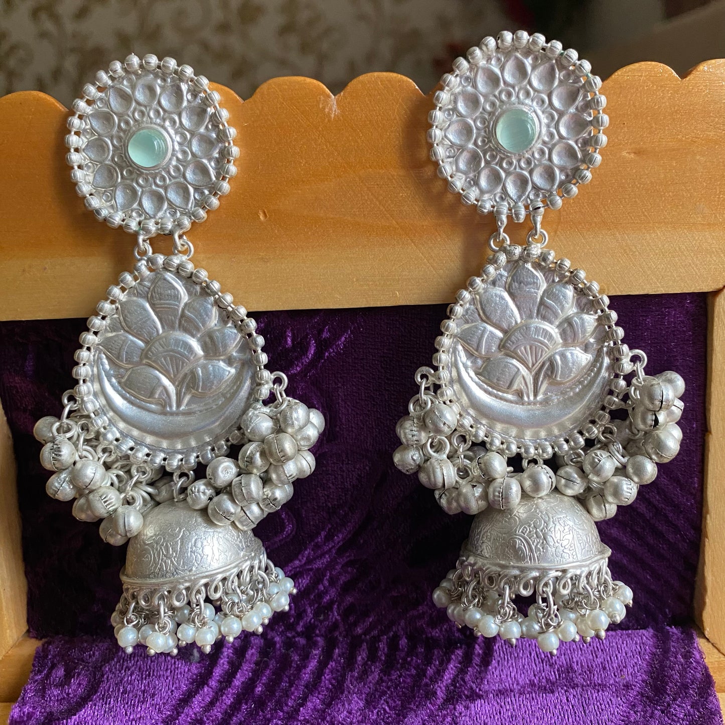 Silver look like Kajol jhumkas