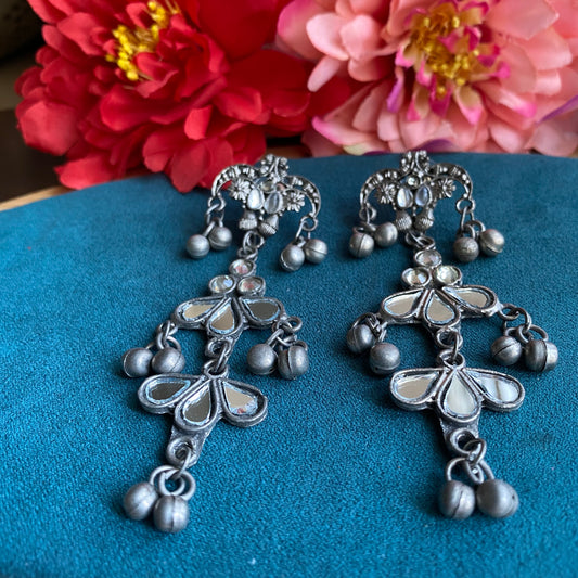 Ziya silver earrings