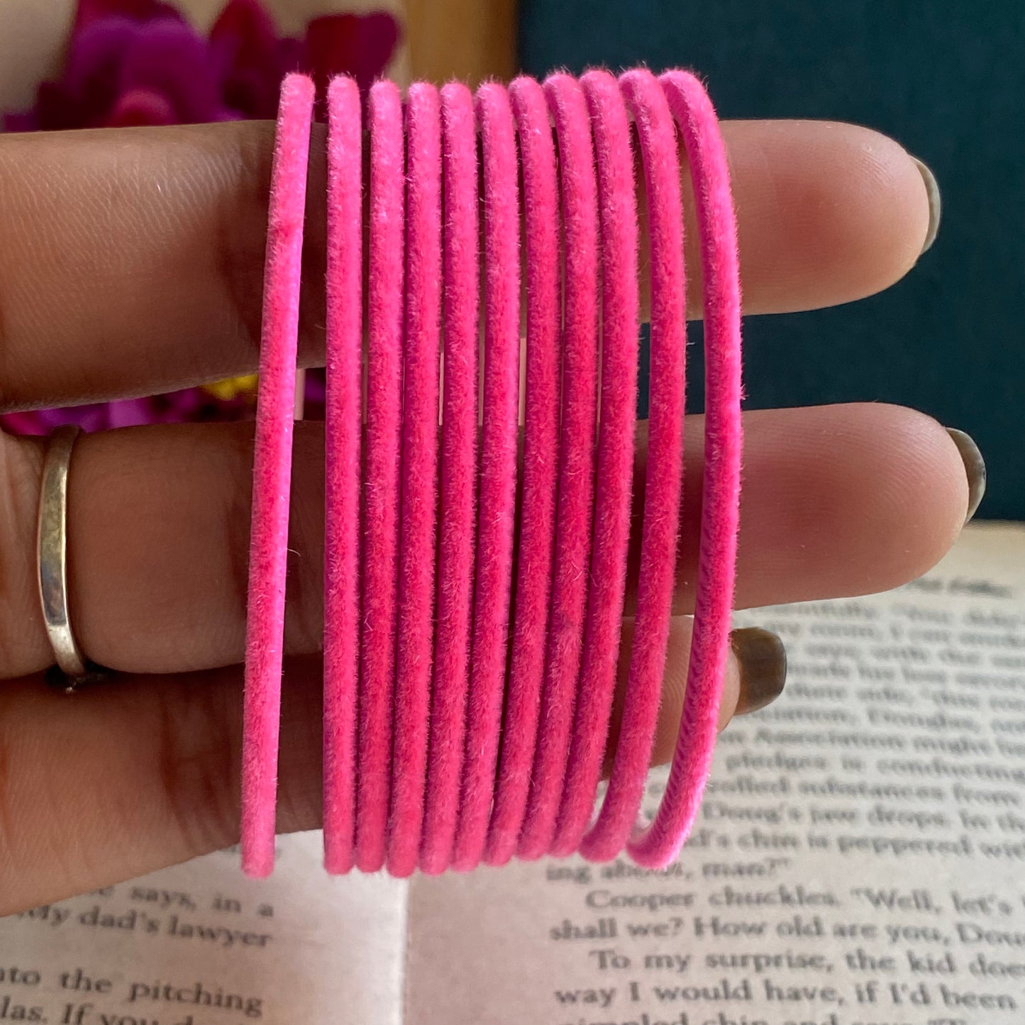 Barbie pink Velvet bangles