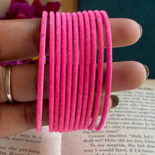 Barbie pink Velvet bangles