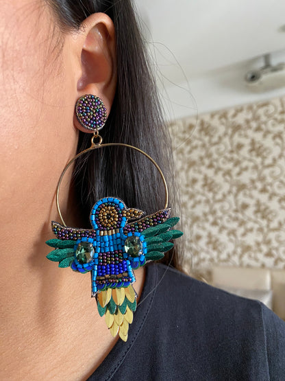 Flying Bird Beaded earrings