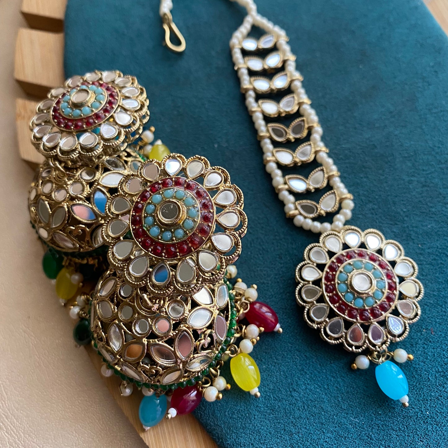 Karishma mirror jhumkas