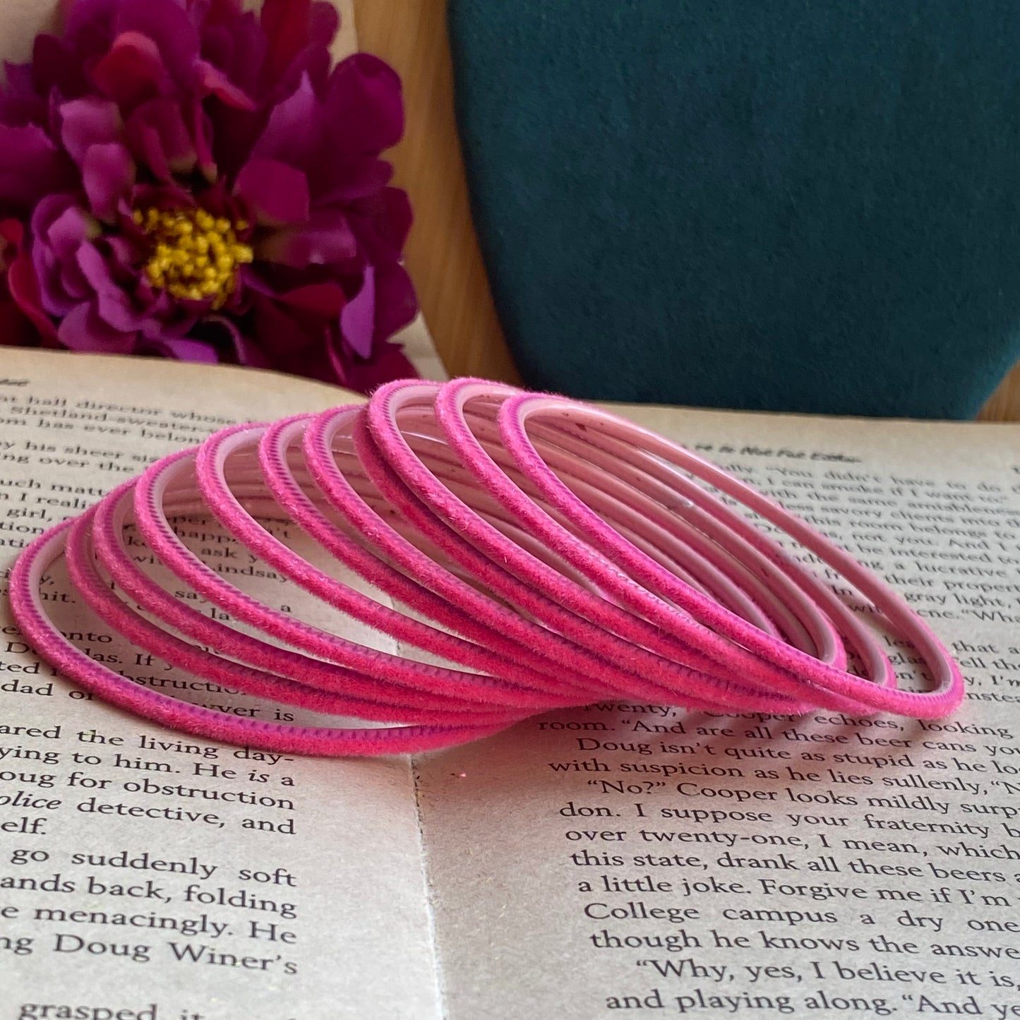 Barbie pink Velvet bangles