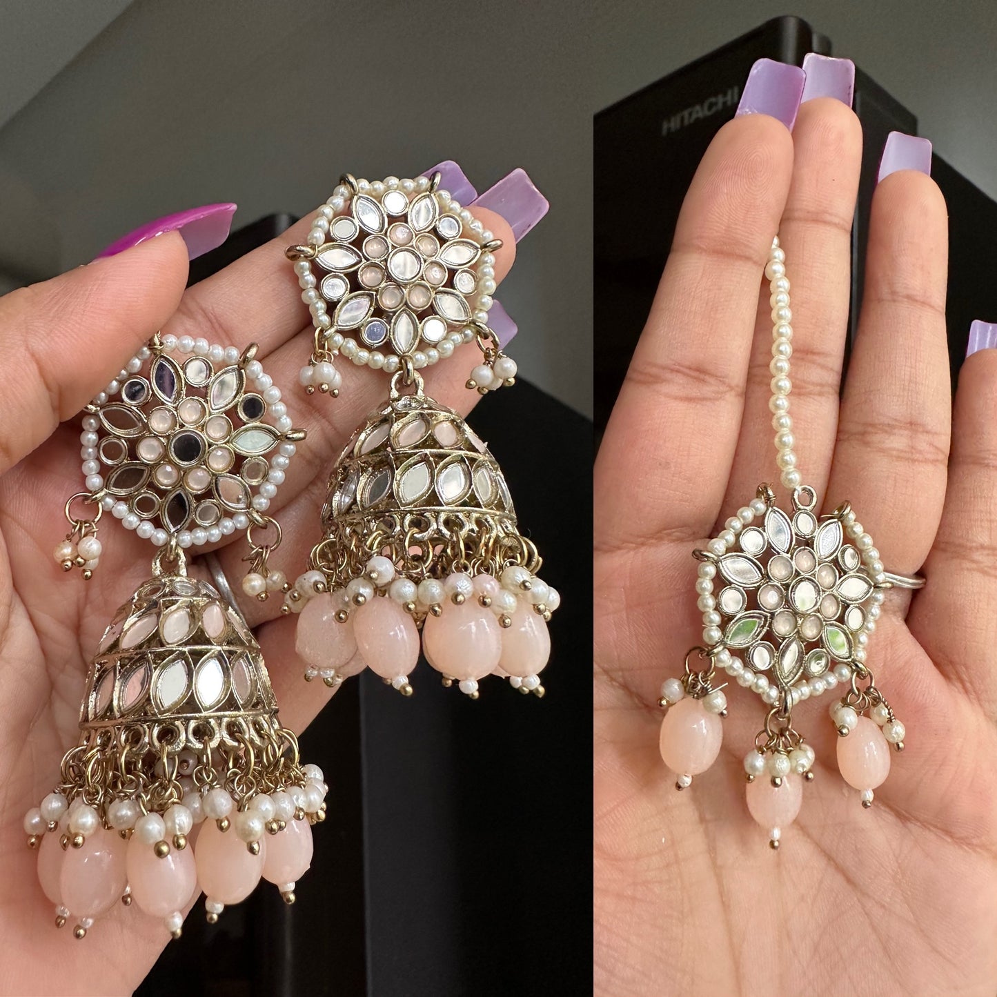 Mohini Jhumkas with Tika