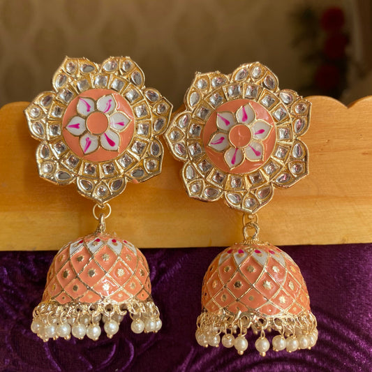 Phool Kundan Earrings