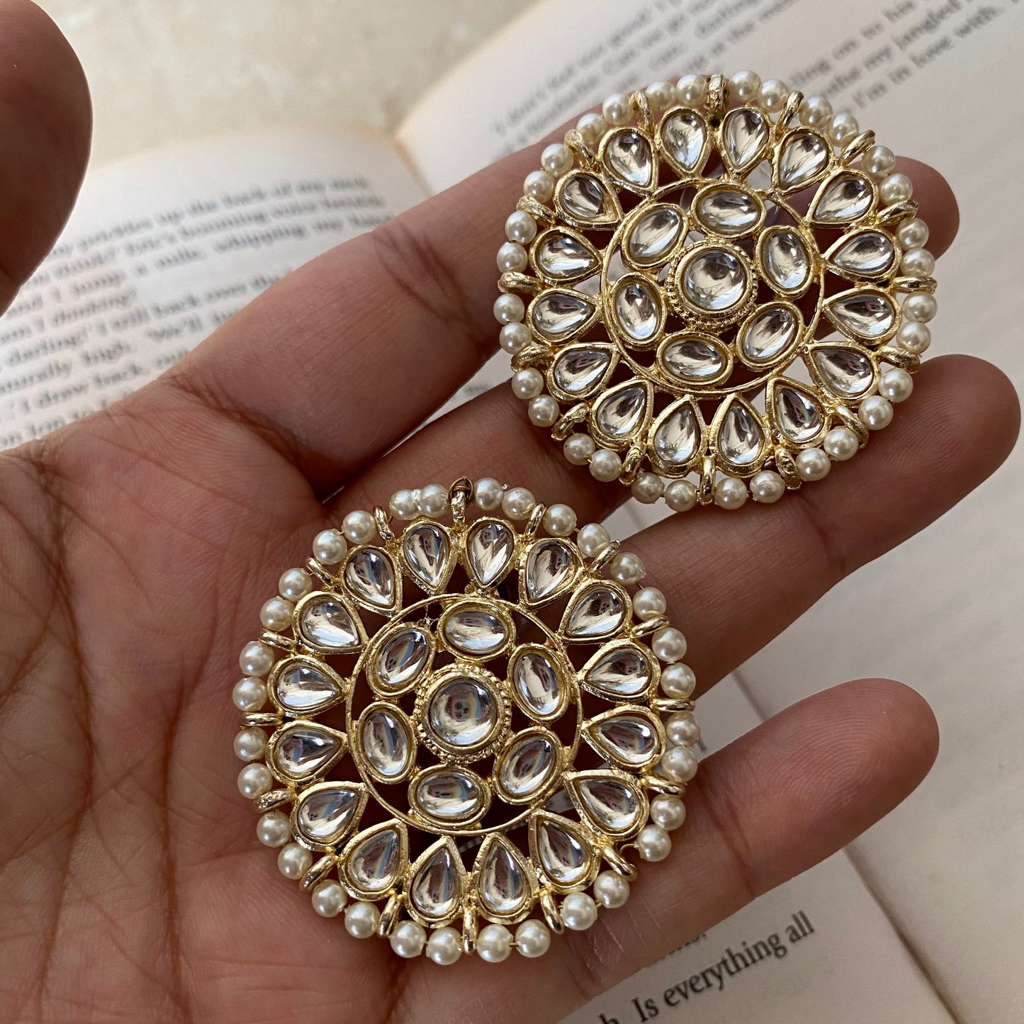 Classic Kundan studs