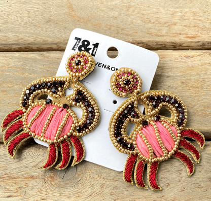 Crab Beaded Earrings