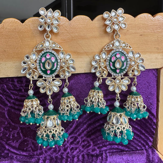 Lotus AD Jhumkas