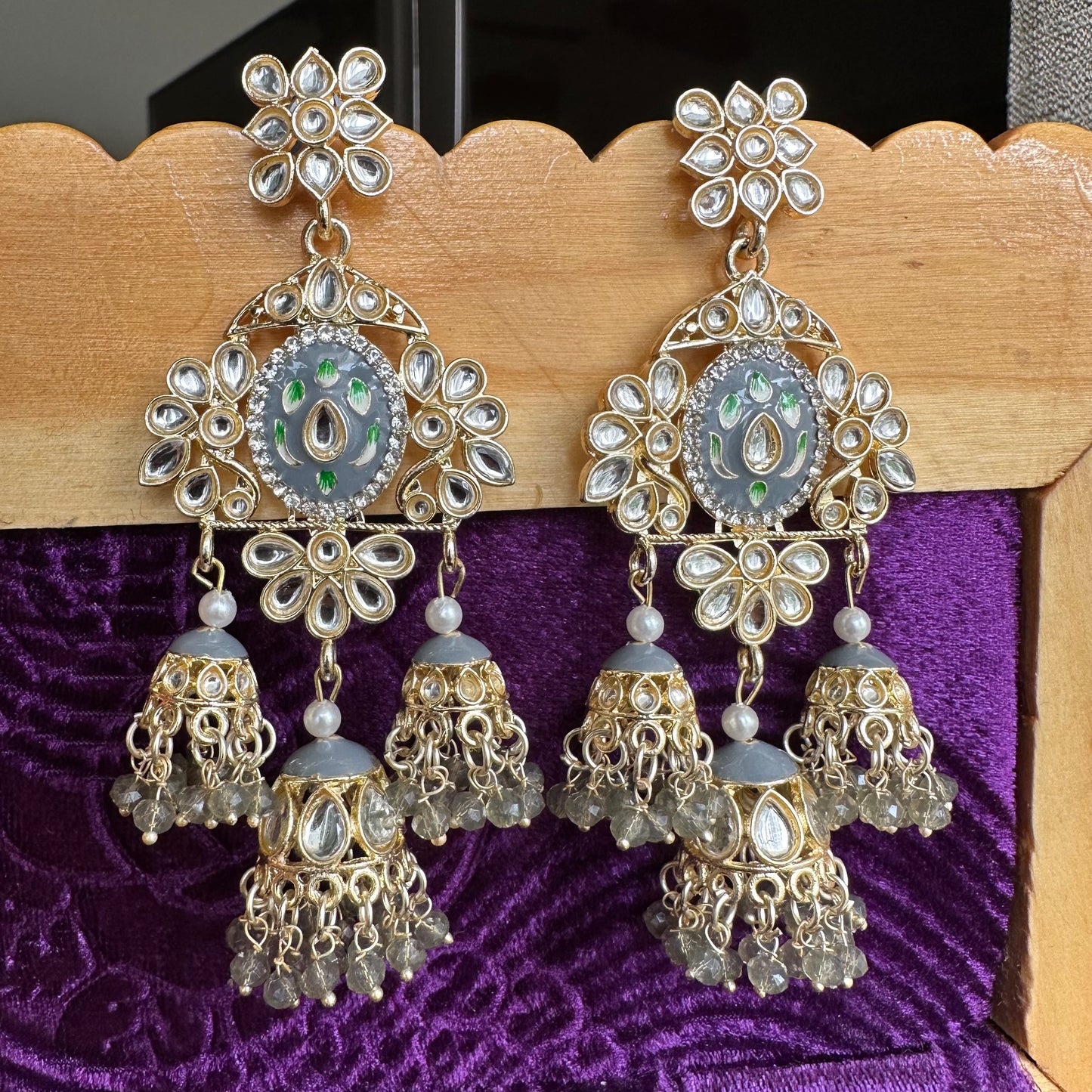 Lotus AD Jhumkas