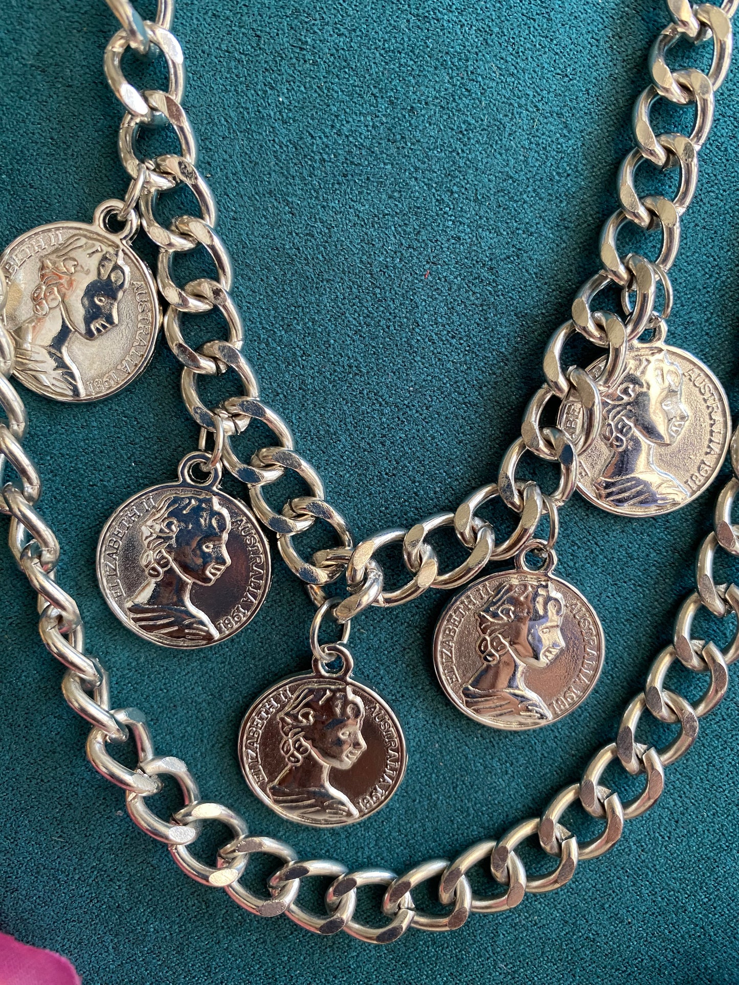 Silver coin chain