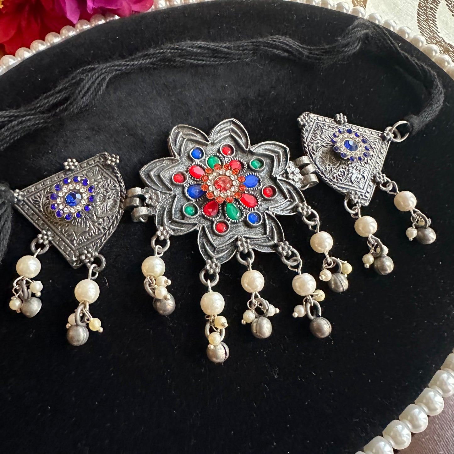 Chinmaya Multi Choker Set