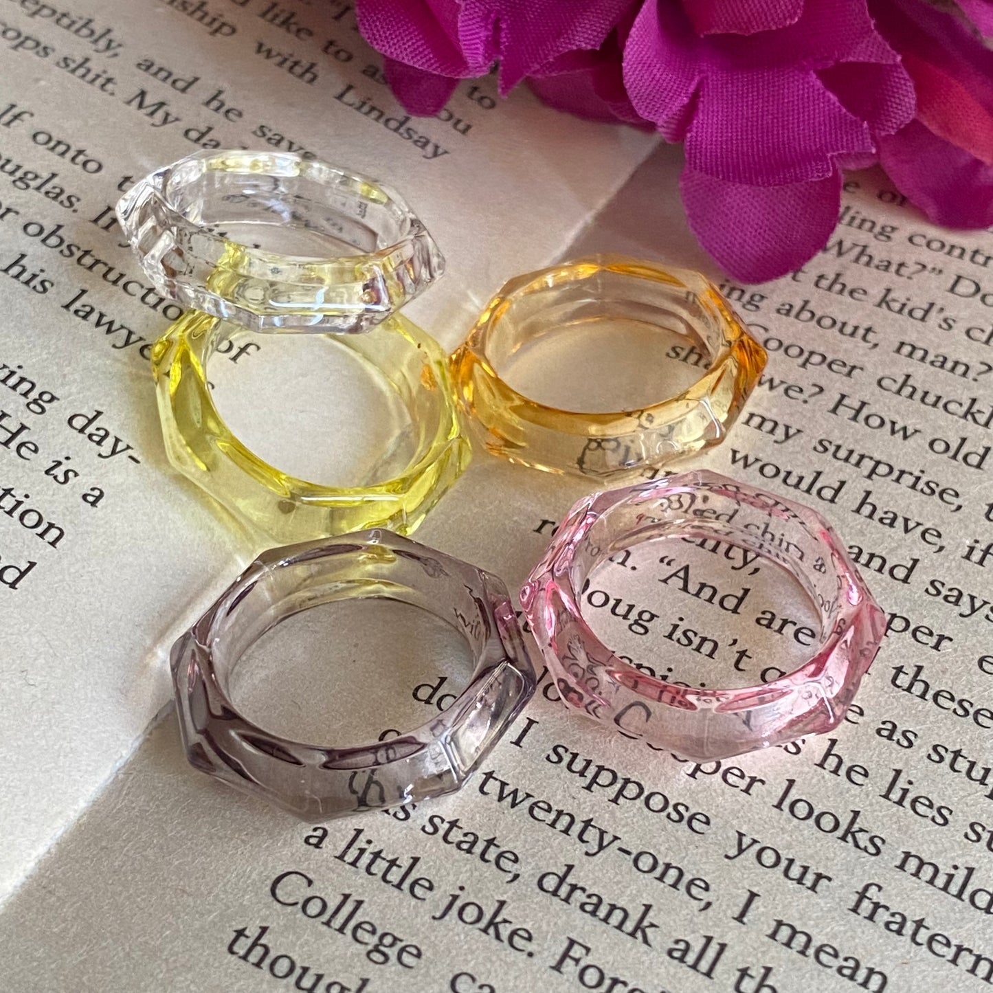 Acrylic clear rings