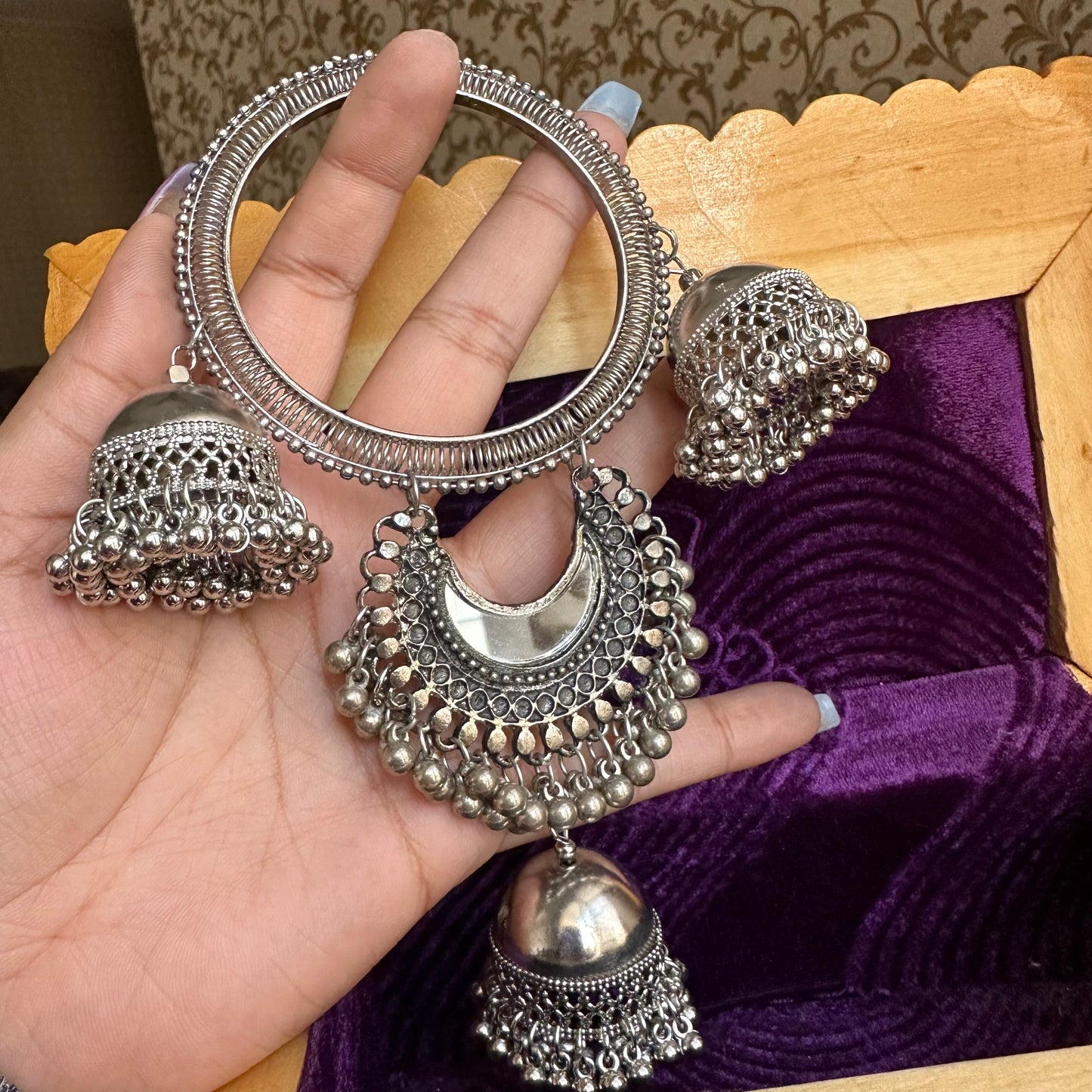 Mirror Jhumka Bangle