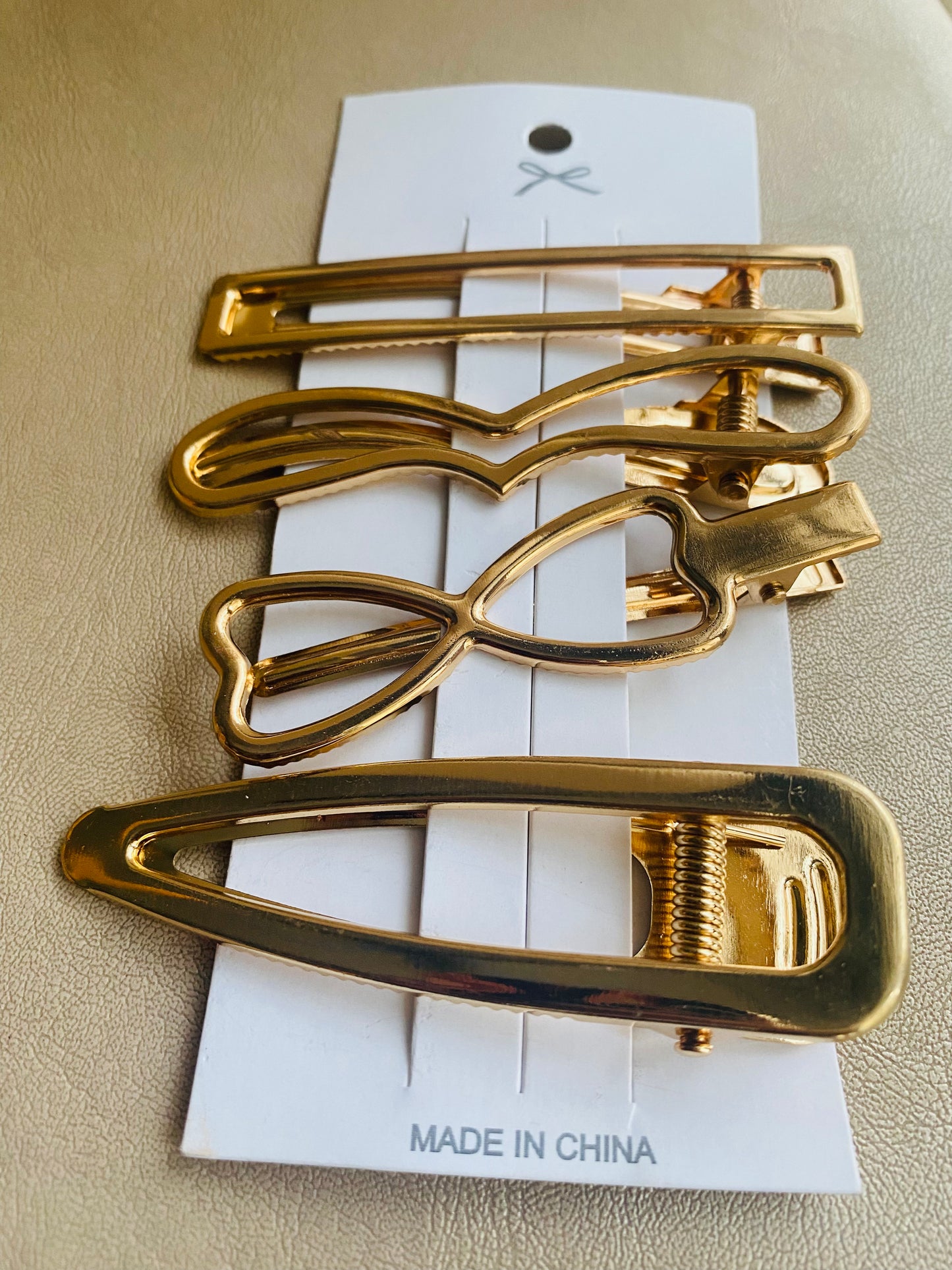 Matte gold Clips Card