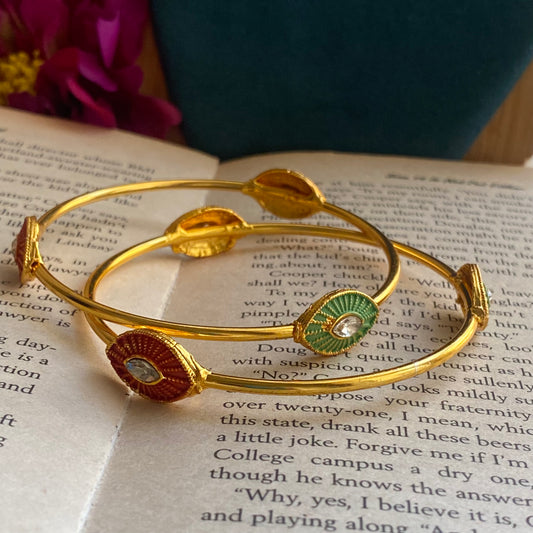 Gold bangles set of 2