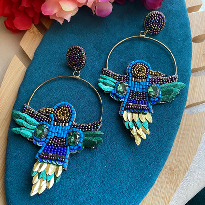 Flying Bird Beaded earrings