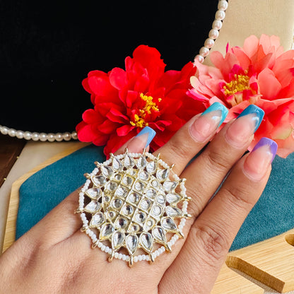 Kundan Oversized Ring