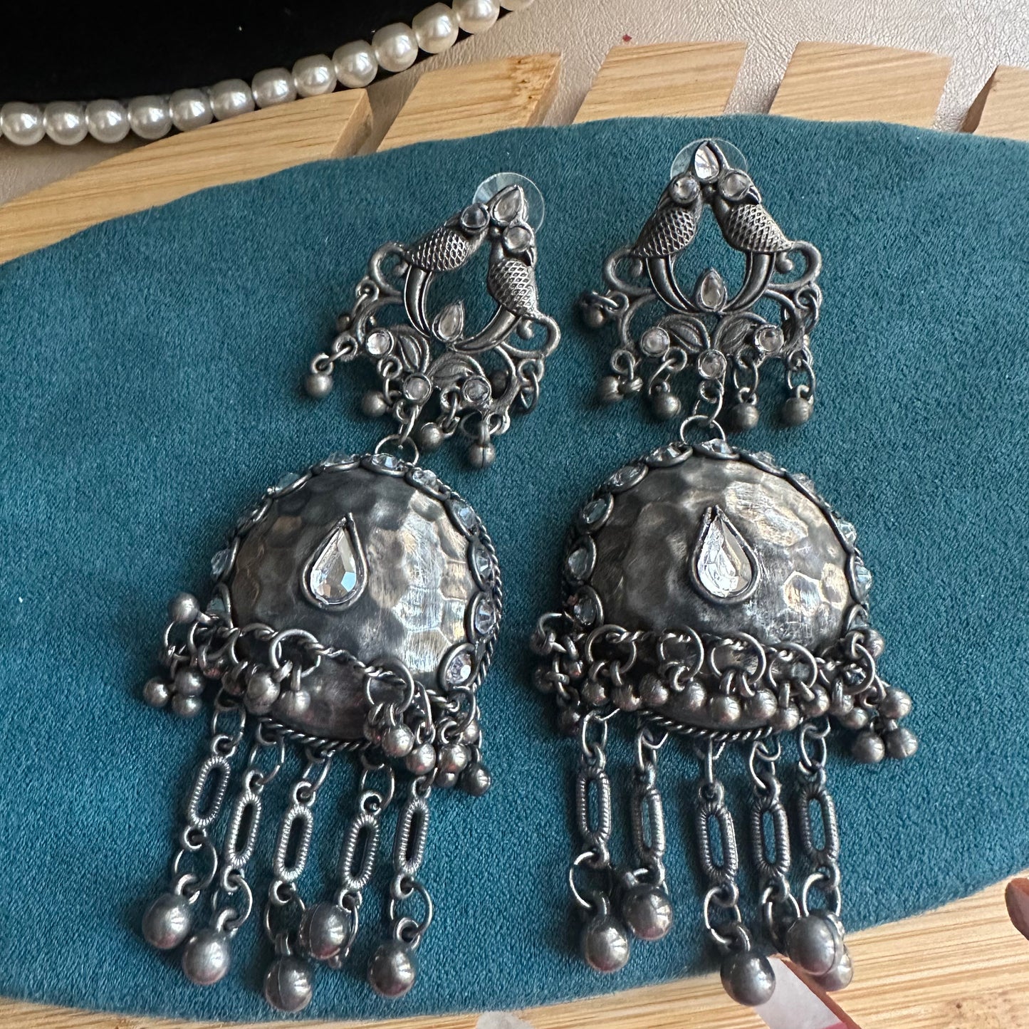 Jaanvi oxidized jhumkas