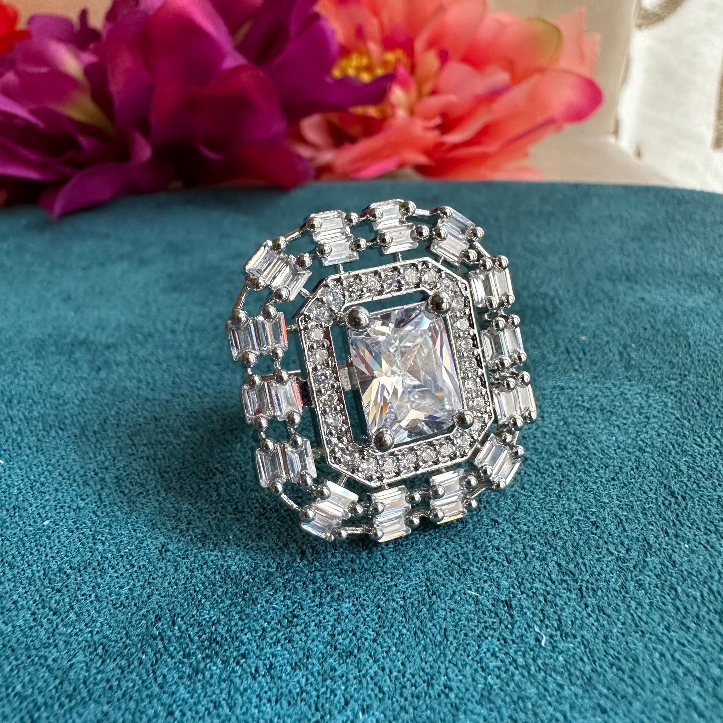 Square Cocktail Ring