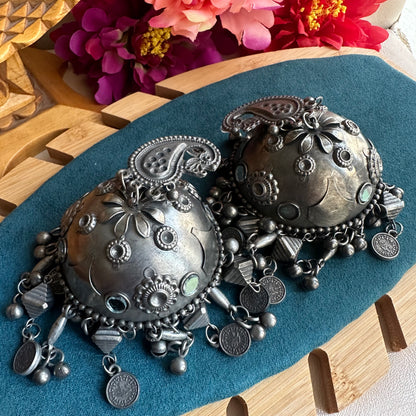 'Niti Taylor' oxidized jhumkas