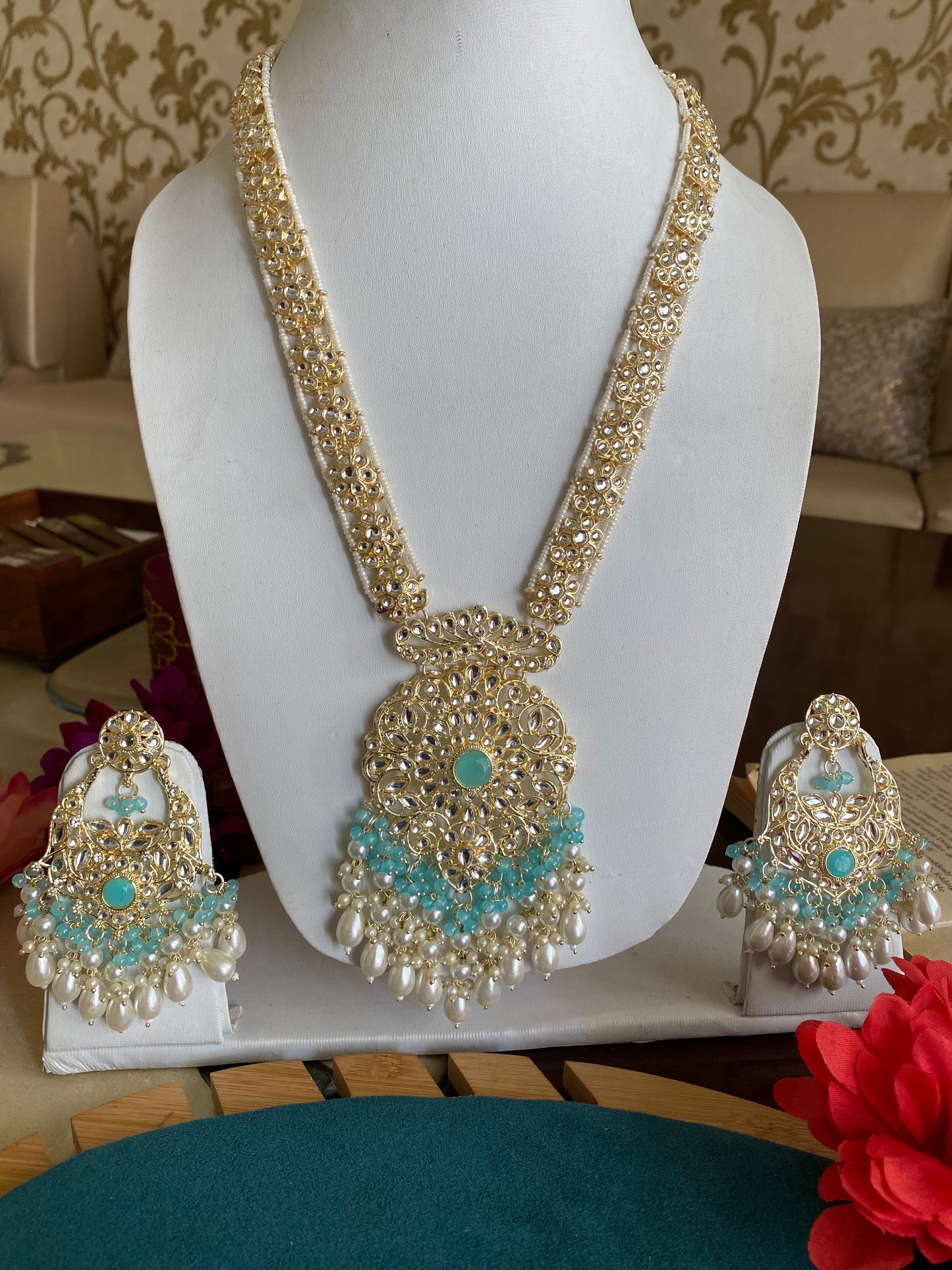 Rimjhim set in Aqua blue