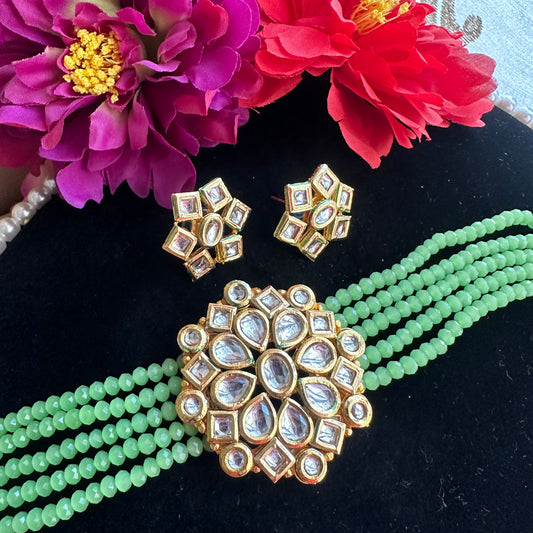 Basic kundan Choker Set