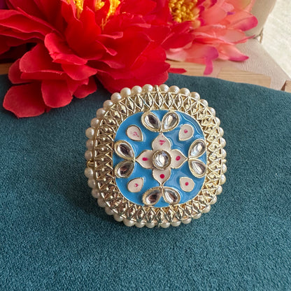 Meena Square Ring