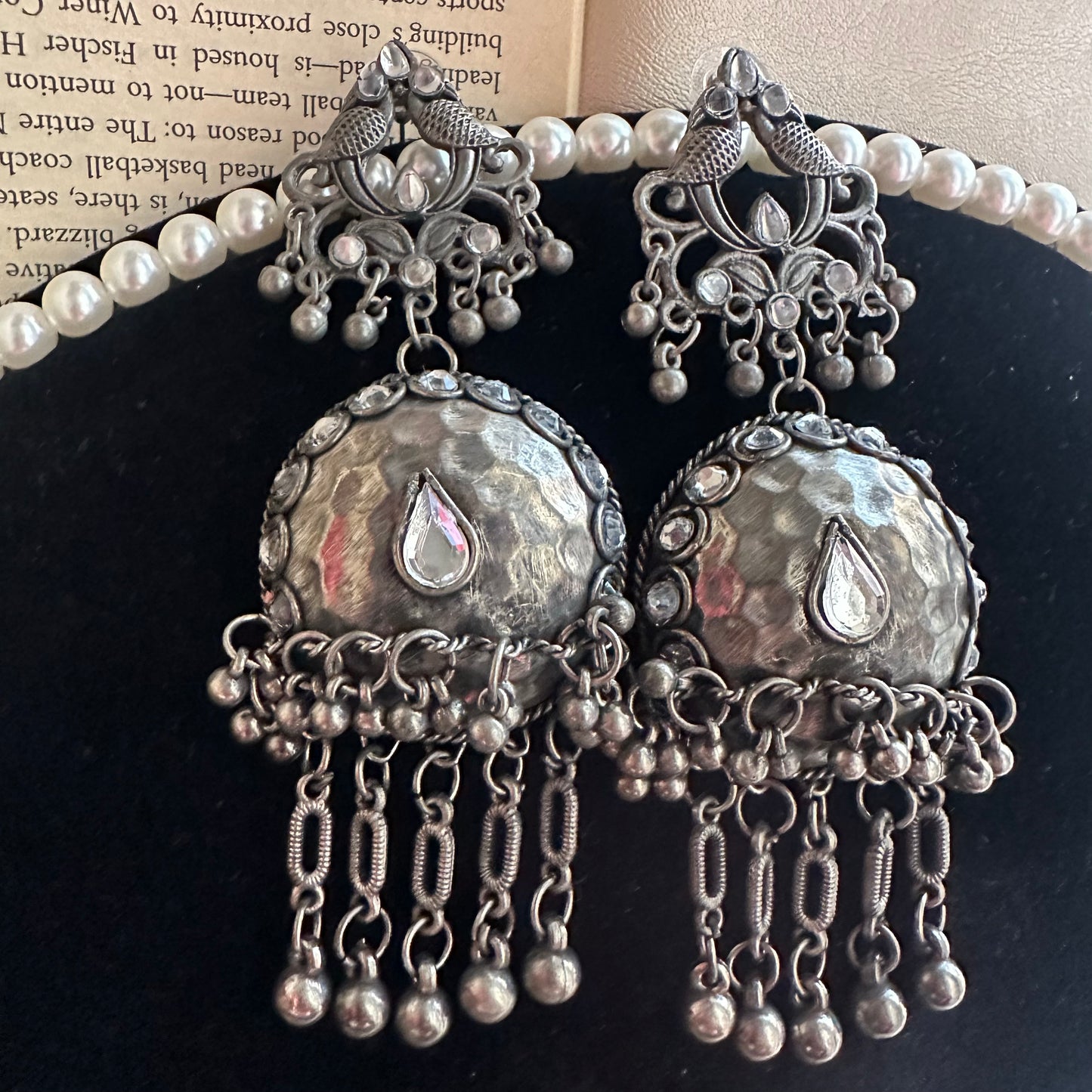 Jaanvi oxidized jhumkas