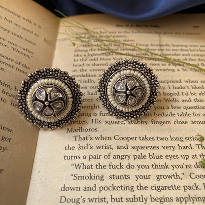 Misha Oxidised studs