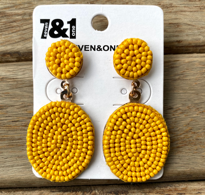 Oval beaded Earrings