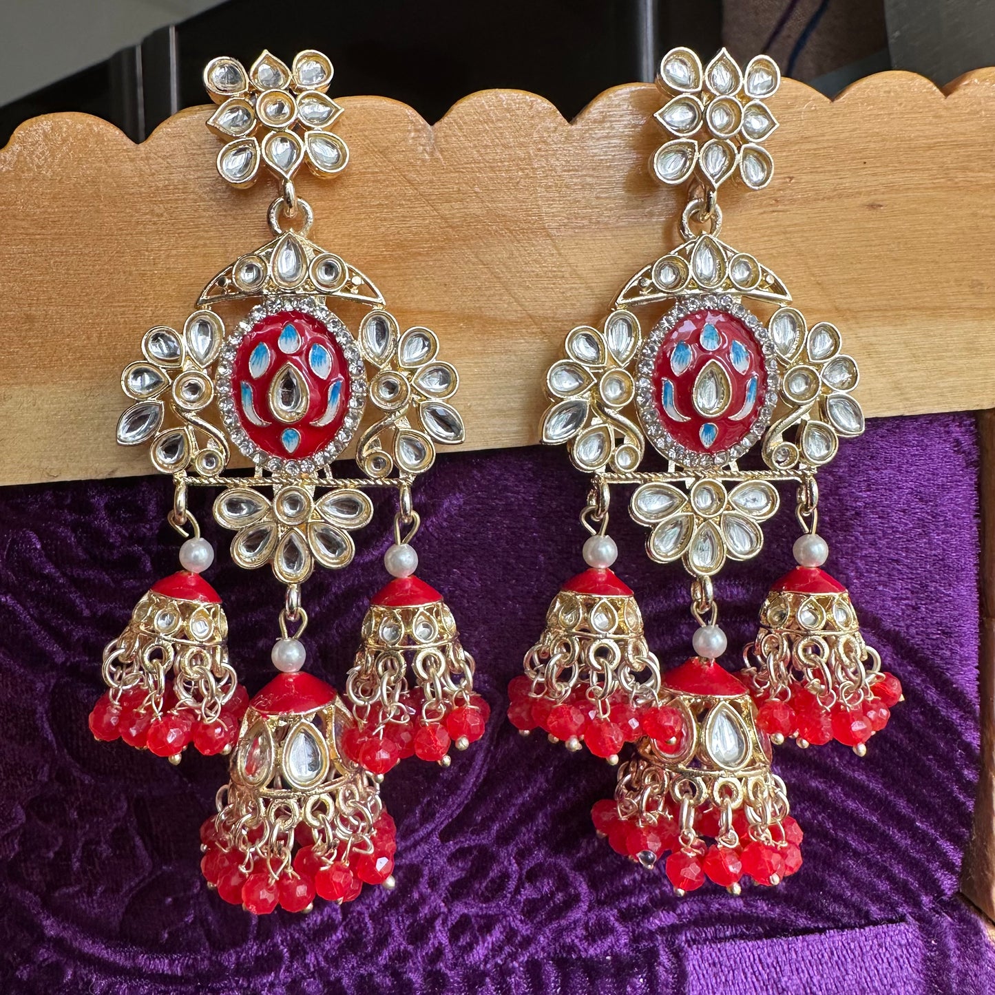 Lotus AD Jhumkas