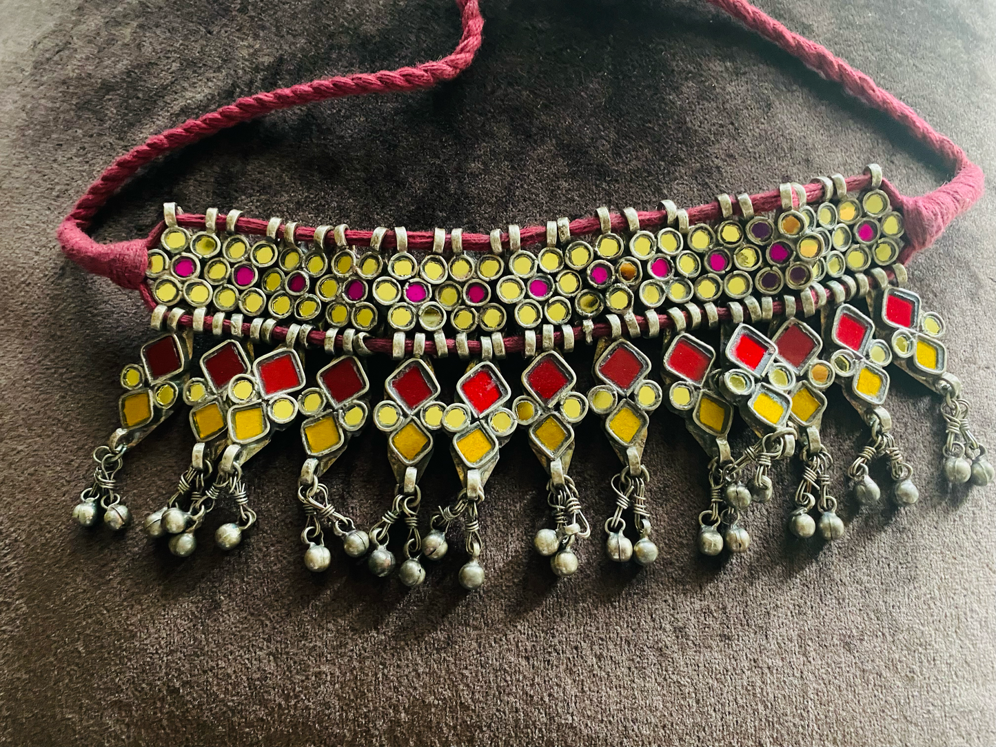 Red & Yellow Afghani choker