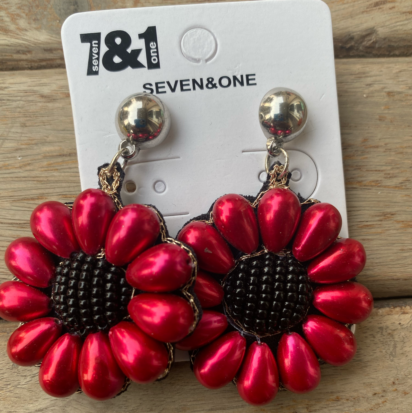 Sunflower beaded studs