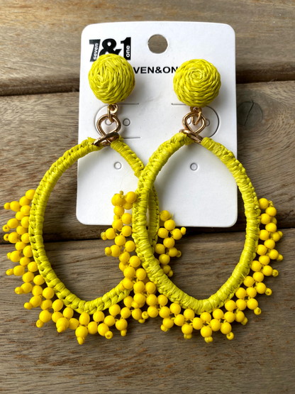 Neon Yellow hoops